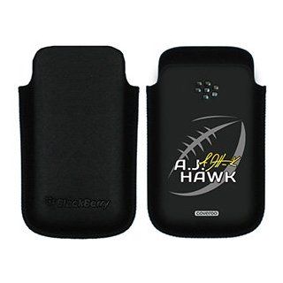 AJ Hawk Football on BlackBerry Leather Pocket Case 