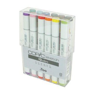 Copic Markers 12 Piece Sketch Basic Set Arts, Crafts