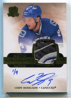 CODY HODGSON UD The Cup RAP Rookie Auto Patch SP #1/9 RC Gold Rainbow