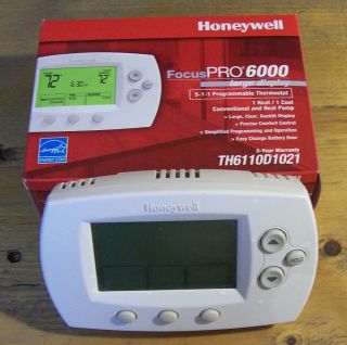 Honeywell Focus Pro Programmable Thermostat 6000 5 1 1