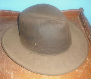 Henschel Indiana Jones Style Fedora Outback Cowboy Hat Brown 2X Large