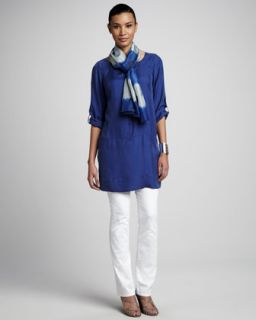 Eileen Fisher Tunic/Dress, Stretch Twill Denim Jeans & Silk Shibori