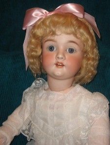 Antique 33 Schoenau & Hoffmeister Child Doll German Blue sleep eyes