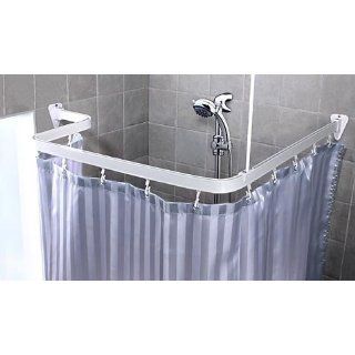 Bendable Shower Curtain Rod, White Finish