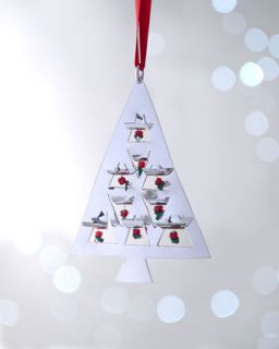 Six Bordeaux Berries & Pine Cone Christmas Ornaments   