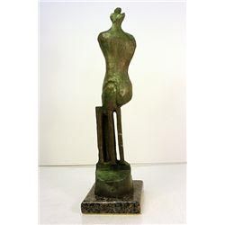 Henry Moore Standing Woman Bronze Sculpture Signed and Numbered