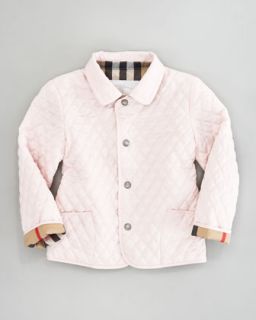 Z0R8X Burberry Ice Pink Quilted Mini Jacket, Sizes 12M 3Y