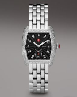 Michele Urban Mini Diamond Watch, Stainless Steel   