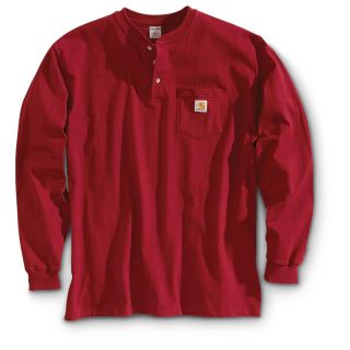  ® XL or 2XL Long Sleeve Pocket Henley Work Clothes Shirt