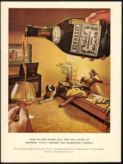 1961 print ad hennessy vsop champagne fine cognac vintage advertising