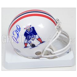 Aaron Hernandez Autographed New England Patriots Throwback Mini Helmet