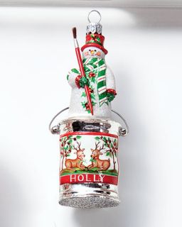 Patricia Breen Design Group Painterly Snowman on Paint Can Christmas