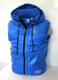Adidas Originals Chile 62 Herren Weste Blau Vest Winter Jacke gilet