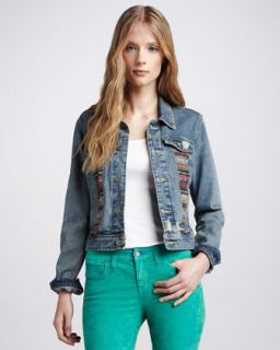 Free People Tribal Denim Jacket   