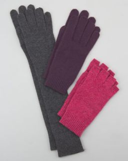 White + Warren Cashmere Gloves, Set of Three   