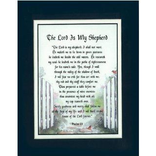 The Lord Is My Shepherd Psalm 23, 8x10 In Size. Double