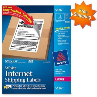 Avery 5126 Shipping Labels with TrueBlock Technology AVE5126