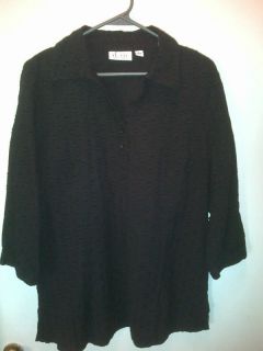  Denim and Co Black Jacket Blazer Coat Size L