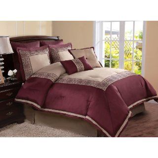8 PC. CLASSIC EMBROIDERED COMFORTER SET WITH MATCHING