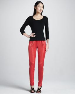 T61UH  Colored Leather Leggings