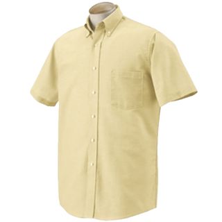 Van Heusen Men Short Sleeve Wrinkle Resistant Oxford s M L XL 2X 3X