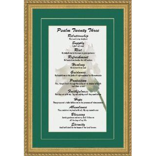 Psalm 23 Frame Beaded Florentine Gold 9 X 13 Grooved