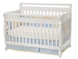 DaVinci Emily 4 in 1 Crib including Toddler Rail, White (Model No