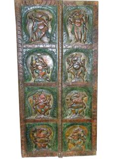  Multi Color Carved Wooden Door Wall Panel India Home Decor 72
