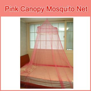 Mosquito Net Pink Canopy Hoop Lace Bed Insect Bug New