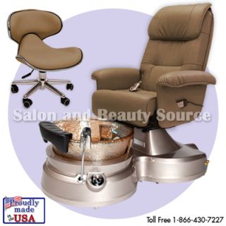 Lenox Pedicure Spa Unit Foot Chair Heated Glass Bowl