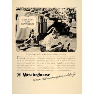 1937 Ad Westinghouse Trailer Camping Camper RV Vintage