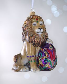 Jay Strongwater Lion with Egg Christmas Ornament   