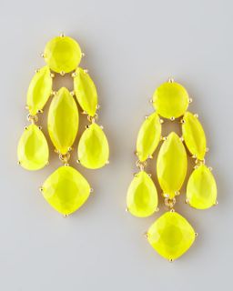 Y13TK kate spade new york statement crystal earrings, yellow