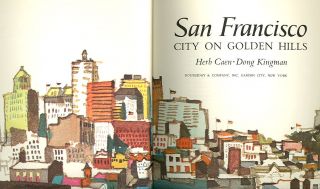 1967 San Francisco City on Golden Hills Herb Caen CA