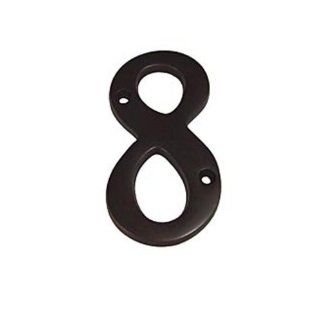 Taymor 25 ORBN68 25 BN Series Solid Brass 6 Inch House Number, 8, Oil