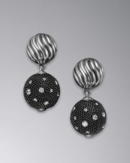 Sterling Silver Pave Earrings  