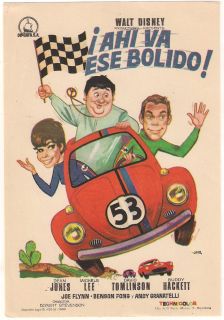 Herbie The Love Bug Volkswagen Beetle Spanish Herald Mini Poster