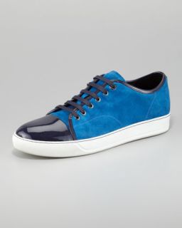 N21HG Lanvin Suede Patent Leather Trainer