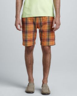 N1Y4X Robert Graham Topside Plaid Shorts, Orange