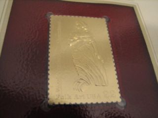 Golden Replicas of US Stamps First Day Issue w Binder 22kt Gold Lot
