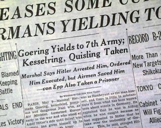 Hermann Goering Albert Kesselring World War II Nazis Captured 1945 Old