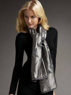 Giorgio Armani Melange Stole, Charcoal Taupe   