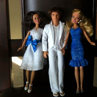 High School Musical Set of 3 Dolls Troy Sharpay and Gabriella EXTRAS