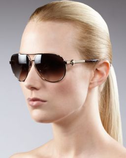 Golden Aviator Sunglasses  