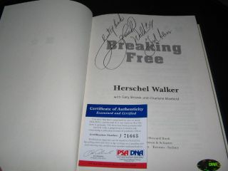 Herschel Walker Georgia Bulldogs PSA DNA Signed Book