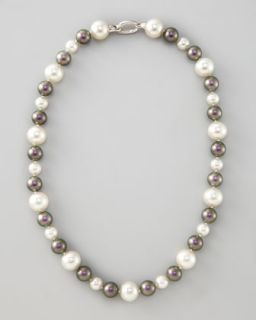 Majorica White/Tahitian Pearl Necklace   
