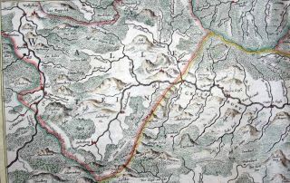 1633 Hondius Map Bad Hersfeld Hesse Germany Fulda RARE