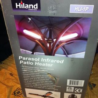 HILAND PARASOL INFRARED PATIO HEATER 100 tested And Working Model HLI