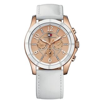 New Tommy Hilfiger MOAB Womens Watch Bown Dial Crystals Set