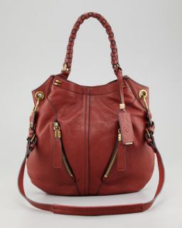 L02FH Oryany Gwen Leather Shoulder Bag, Brick